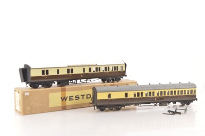 Lot 701 - Westdale or similar 0 Gauge  Finescale pair of GWR coaches (2)