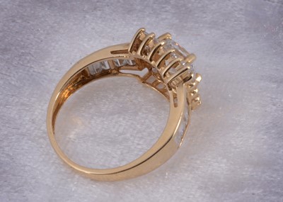 Lot 11 - A 14ct gold gem set dress ring