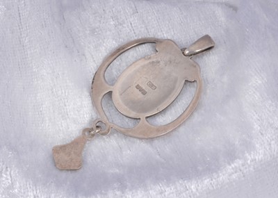 Lot 40 - A Charles Horner silver and enamel art nouveau pendant