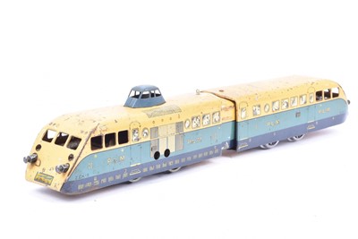 Lot 163 - French Hornby 0 Gauge Electric PLM blue and cream two car Autorail unit