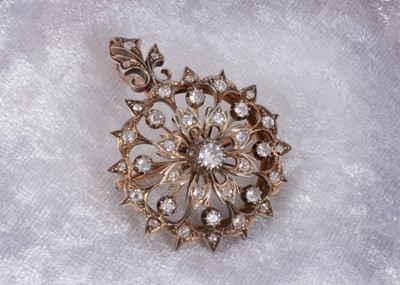 Lot 77 - A 19th Century diamond set target brooch