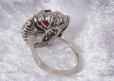 Lot 83 - A ruby and diamond cocktail ring