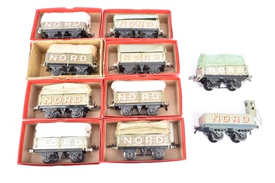 Lot 167 - French Hornby 0 Gauge Nord Covered wagons (10)