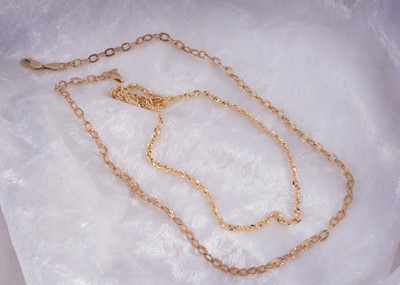 Lot 173 - Two modern 9ct gold chains