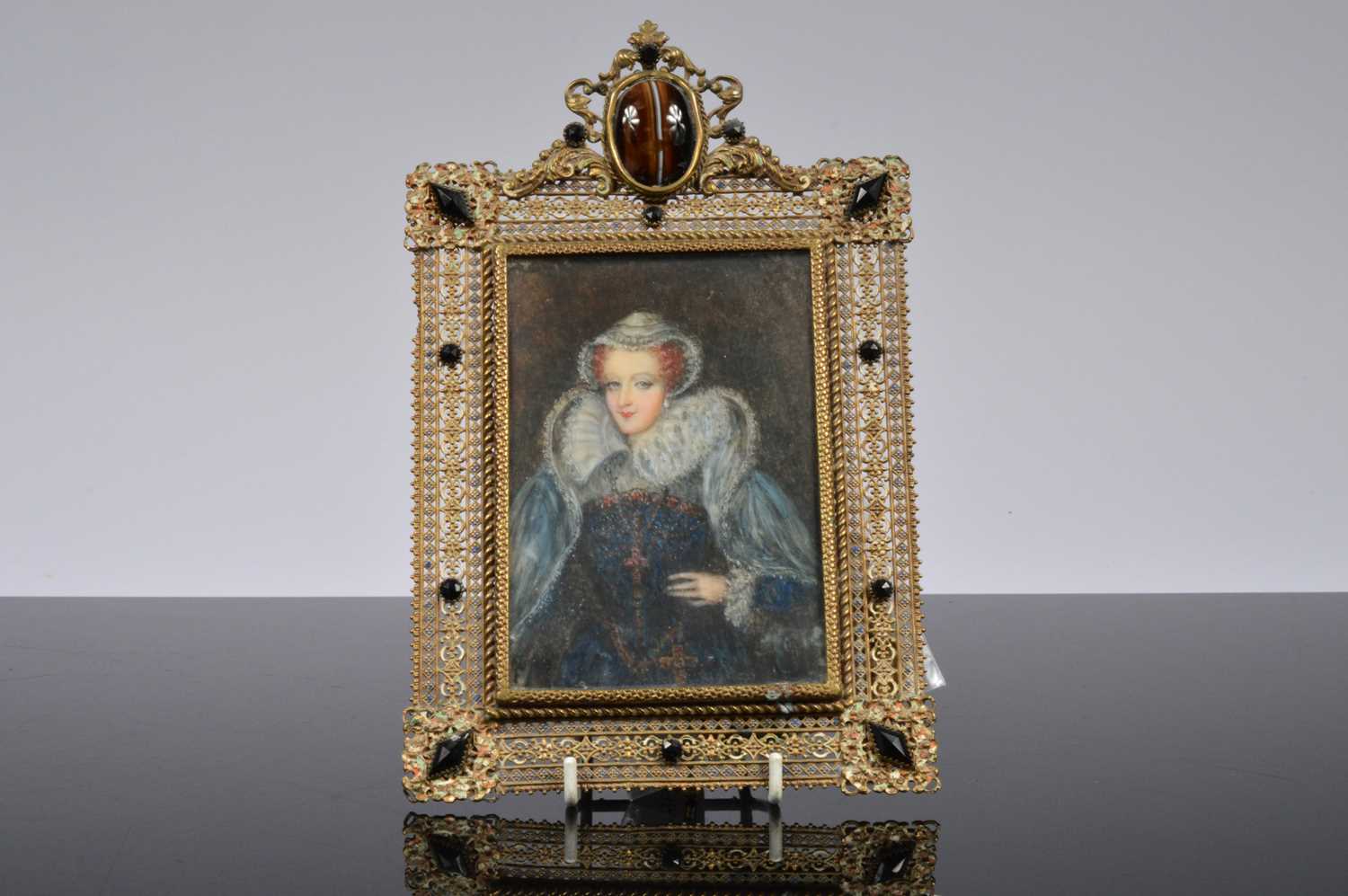 Lot 306 - A mid 19th century portrait miniature of Mary Queen of Scots