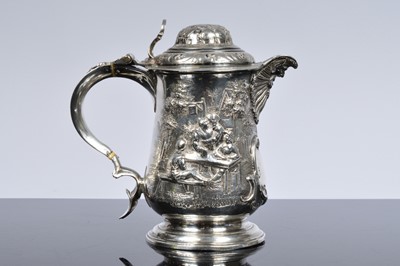 Lot 312 - A George III and later silver covered tankard possibly by William Cripps