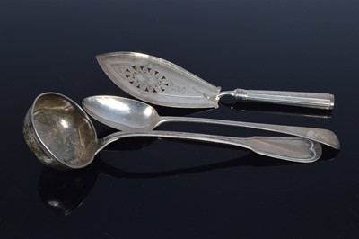 Lot 321 - Three silver serving items