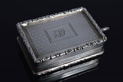 Lot 337 - A William IV silver gilt vinaigrette by Edward Smith