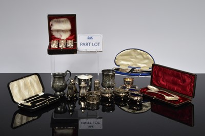 Lot 340 - A mixed lot of silver plate and other items