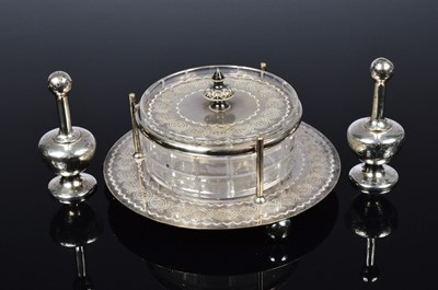 Lot 345 - A nice pair of Victorian Scottish silver peppers by DBC