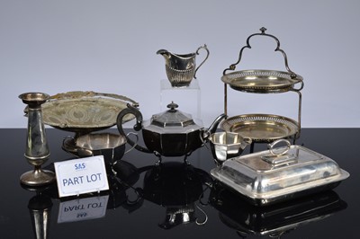 Lot 382 - A collection of silver and silver plated items