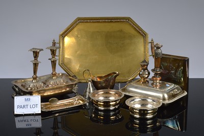 Lot 416 - A collection of silver plate and other items