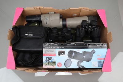 Lot 30 - Two Spotting Scopes and Binoculars