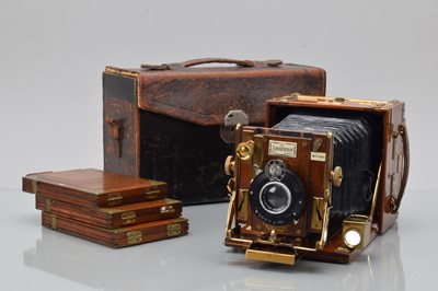 Lot 44 - A Sanderson Tropical Hand and Stand ¼ Plate Camera