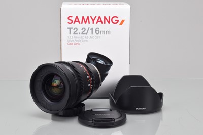 Lot 102 - A Samyang 16mm T2.2 ED AS UMC CS II Lens