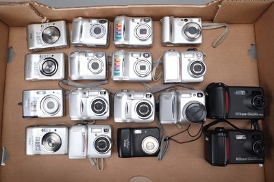 Lot 143 - A Tray of Nikon CoolPix Compact Digital Cameras