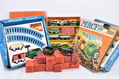 Lot 223 - Two Hornby 0 Gauge Thomas The Tank Engine 'Percy The Small Engine' and Set 21 Train Sets and Accessories