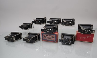 Lot 242 - Nine Ensign Ensignette Folding Strut Cameras