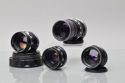 Lot 287 - Four Zenit 4, 5, 6 (bayonet C) Mount Lenses