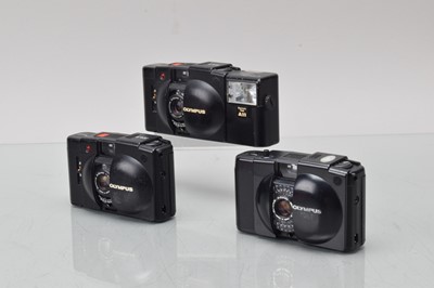 Lot 379 - Three Olympus XA Compact Cameras
