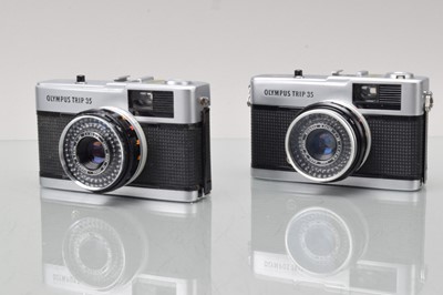 Lot 381 - Two Olympus Trip 35 Compact Cameras