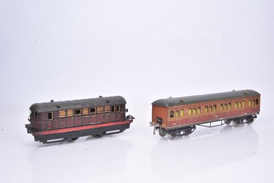 Lot 242 - Hornby 0 Gauge No 2 Metropolitan 3-Rail Locomotive and Coach