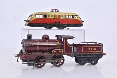 Lot 249 - French Hornby 0 Gauge PLM and ETAT Locomotive and Railcar