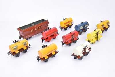 Lot 290 - Marklin 0 gauge Tank wagons some restored and a couple in the style of Hornby