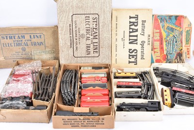 Lot 295 - Four Marx 0 Gauge American outline Train Sets