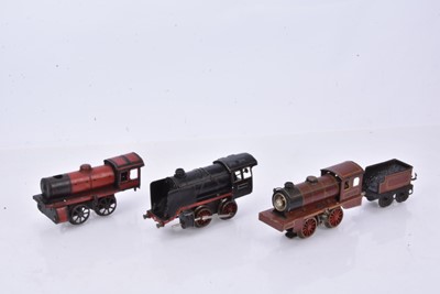 Lot 307 - Bub 0 Gauge clockwork and electric Locomotives