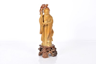 Lot 8 - A Chinese Soapstone carving of Shou Lao