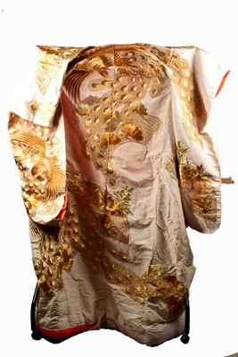 Lot 15 - A Japanese silk Uchikake Wedding Kimono