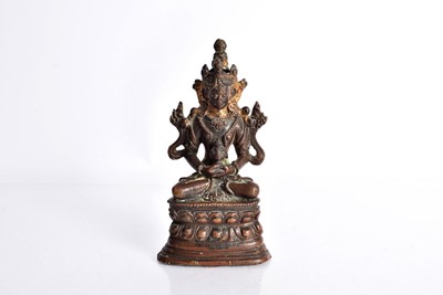 Lot 19 - A bronzed Tibetan Buddhism Figure