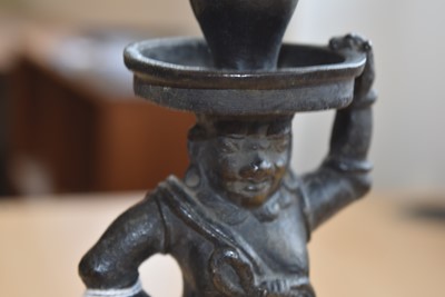 Lot 20 - A pair of Chinese Bronze Candlesticks