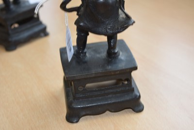 Lot 20 - A pair of Chinese Bronze Candlesticks