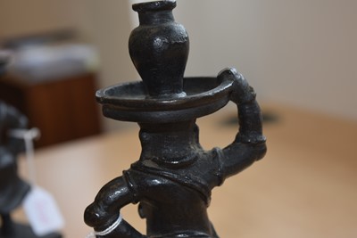 Lot 20 - A pair of Chinese Bronze Candlesticks