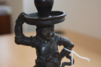 Lot 20 - A pair of Chinese Bronze Candlesticks