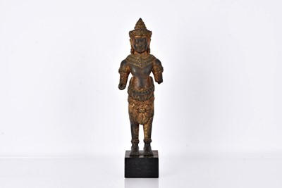Lot 26 - A heavy bronze cast metal statue of a Hindu deity