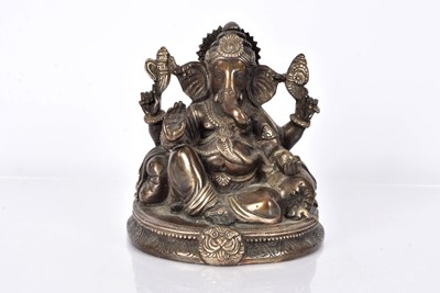 Lot 30 - A bronze figure of Ganesha