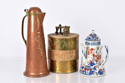 Lot 31 - A Middle Eastern brass & cork Wine Barrel Stopper