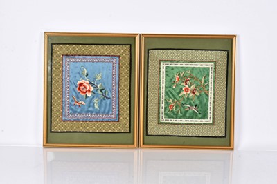 Lot 32 - Two Woven Silk Pictures