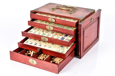 Lot 36 - A first half 20th century Chinese Mahjongg set