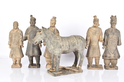 Lot 39 - A group of five terracotta Warriors