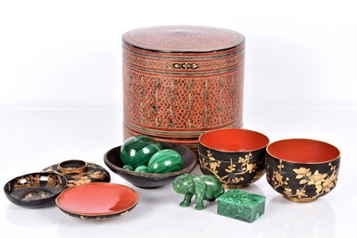 Lot 40 - A selection of Oriental Lacquered items