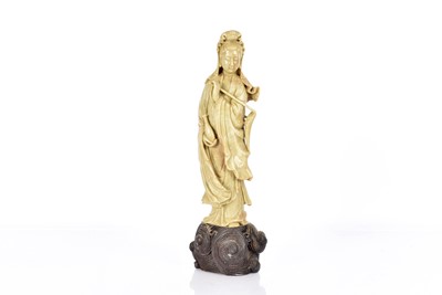 Lot 45 - A Chinese Soapstone carving of Guanyin