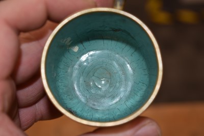 Lot 46 - A Pair of Japanese Cloisonne Coffee Cups and Saucers