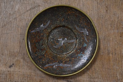 Lot 46 - A Pair of Japanese Cloisonne Coffee Cups and Saucers