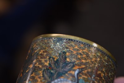 Lot 46 - A Pair of Japanese Cloisonne Coffee Cups and Saucers