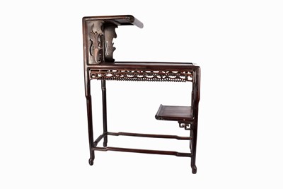 Lot 49 - An Antique Chinese carved hardwood Plant Stand/Occasional Table