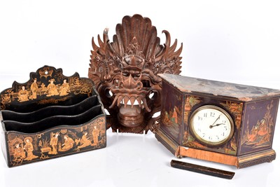 Lot 51 - A vintage Chinoiserie Mantle Clock